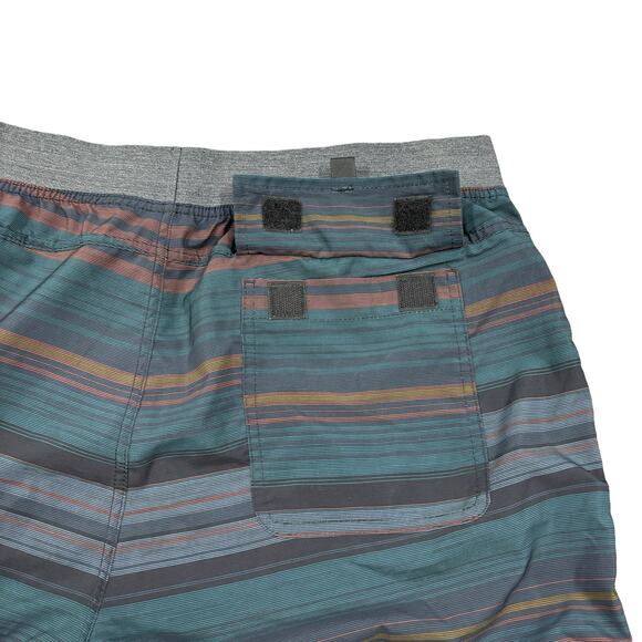 Prana Shorts Men’s Extra Large Hybrid Striped Super Mojo II Swim Trunks Hiking - Picture 5 of 6